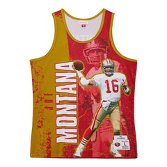 Mitchell & Ness Joe Montana San Francisco 49ers 1989 Player Burst Tank Top Scarlet
