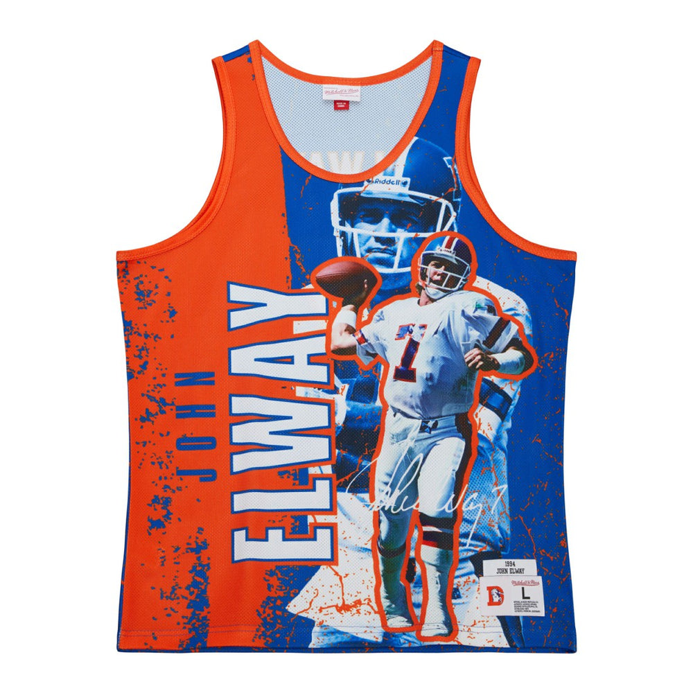 Mitchell & Ness John Elway Denver Broncos 1994 Player Burst Tank Top Royal