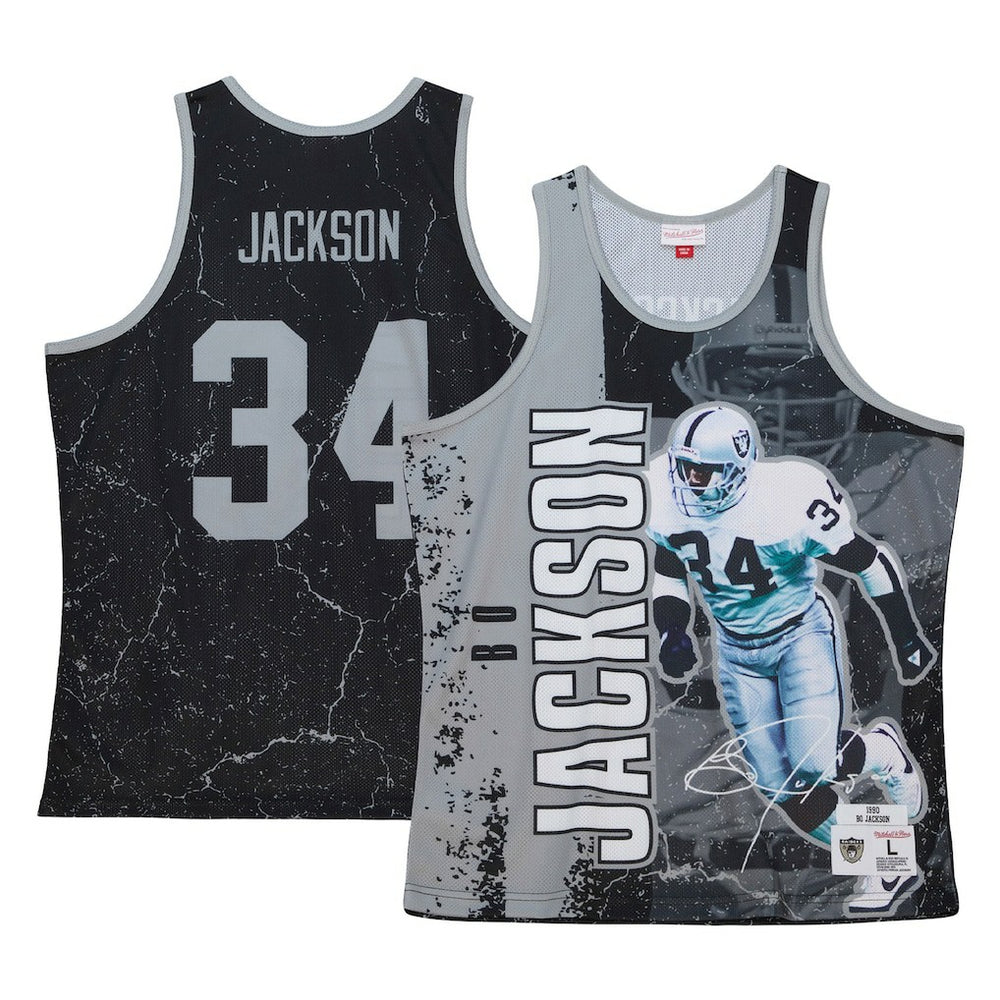 Mitchell & Ness Bo Jackson Las Vegas Raiders 1990 Player Burst Tank Top Black