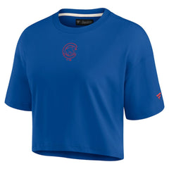 Chicago Cubs Fanatics Women's Elements Super Soft Boxy Cropped T-Shirt - Royal - Fanatics Online