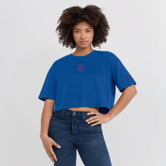 Chicago Cubs Fanatics Women's Elements Super Soft Boxy Cropped T-Shirt - Royal - Fanatics Online
