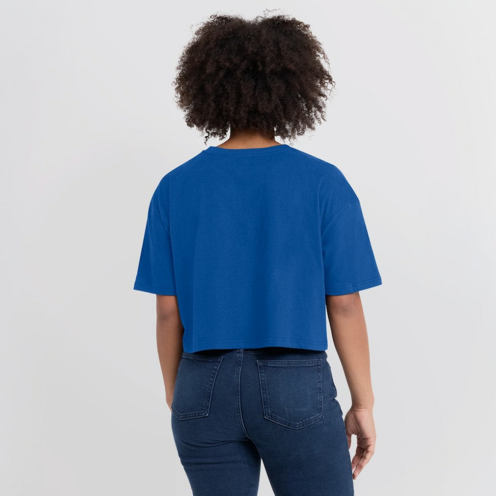 Chicago Cubs Fanatics Women's Elements Super Soft Boxy Cropped T-Shirt - Royal - Fanatics Online