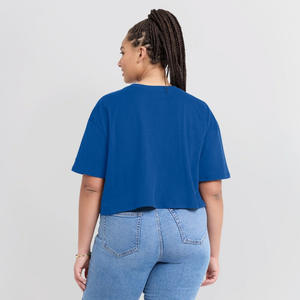 Chicago Cubs Fanatics Women's Elements Super Soft Boxy Cropped T-Shirt - Royal - Fanatics Online