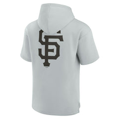 San Francisco Giants Fanatics Unisex Elements Super Soft Fleece Short Sleeve Pullover Hoodie - Gray - Fanatics Sale