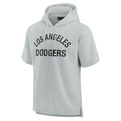 Los Angeles Dodgers Fanatics Unisex Elements Super Soft Fleece Short Sleeve Pullover Hoodie - Gray - Fanatics on Sale