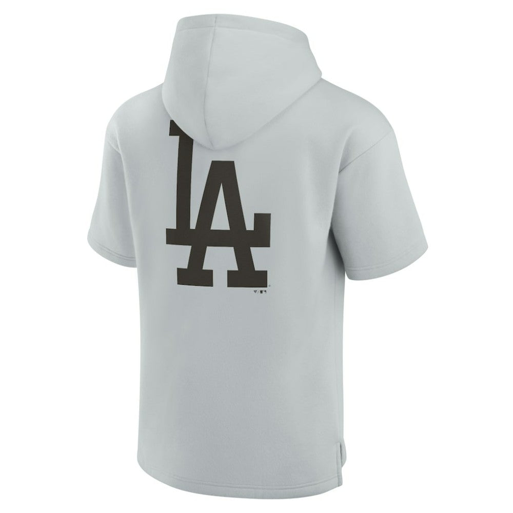 Los Angeles Dodgers Fanatics Unisex Elements Super Soft Fleece Short Sleeve Pullover Hoodie - Gray - Fanatics on Sale
