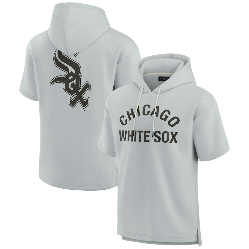 Chicago White Sox Fanatics Unisex Elements Super Soft Fleece Short Sleeve Pullover Hoodie - Gray - Fanatics Online