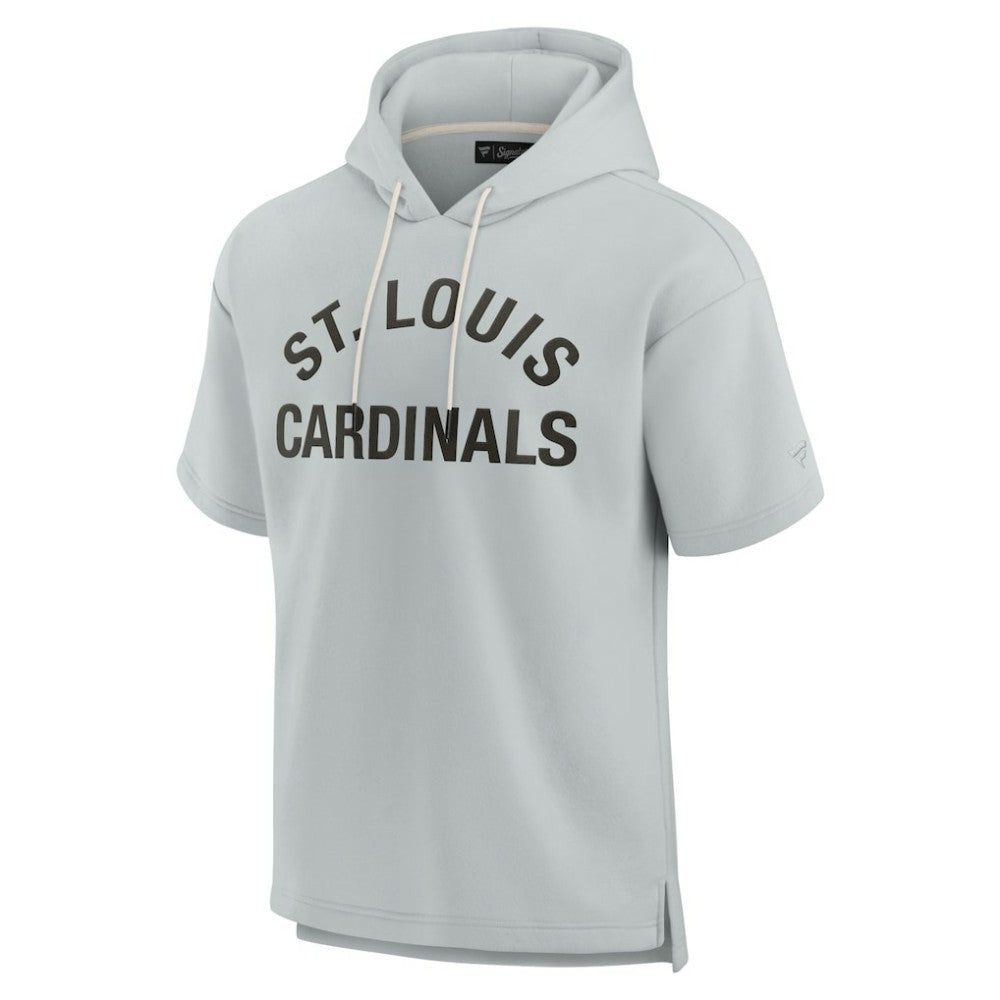 St. Louis Cardinals Fanatics Unisex Elements Super Soft Fleece Short Sleeve Pullover Hoodie - Gray - Fanatics Discount