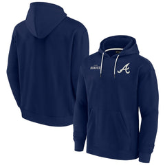 Atlanta Braves Fanatics Unisex Elements Super Soft Fleece Pullover Hoodie - Navy - Fanatics Discount