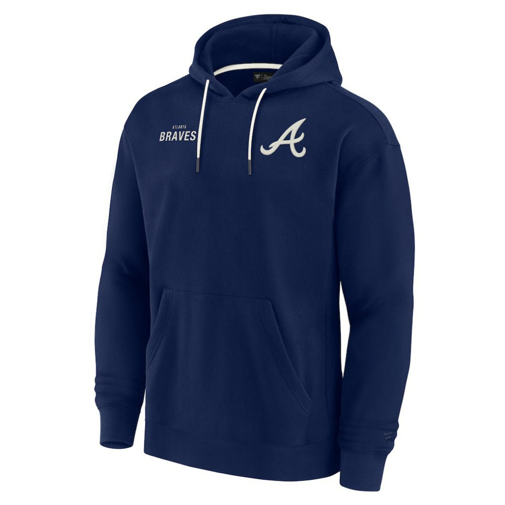Atlanta Braves Fanatics Unisex Elements Super Soft Fleece Pullover Hoodie - Navy - Fanatics Discount
