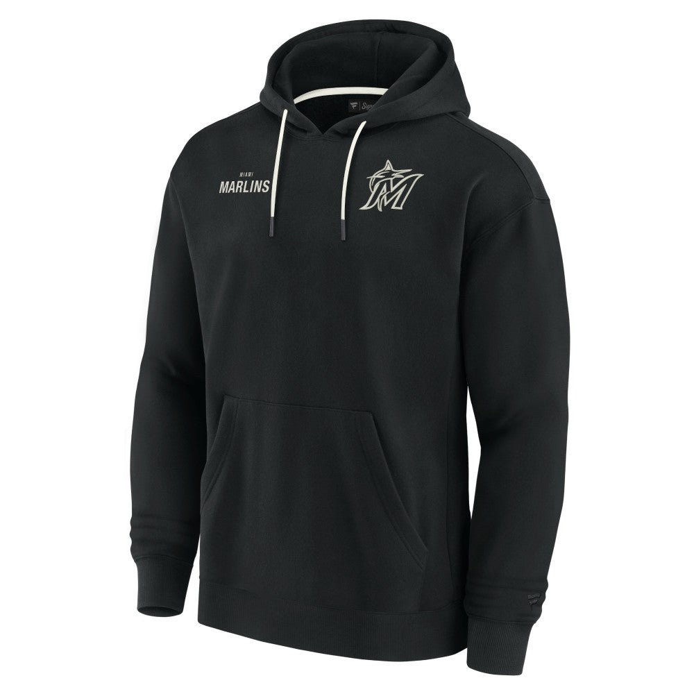 Miami Marlins Fanatics Unisex Elements Super Soft Fleece Pullover Hoodie - Black - Fanatics Online