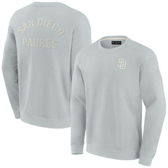 San Diego Padres Fanatics Unisex Super Soft Pullover Crew Sweatshirt - Gray - Fanatics Online