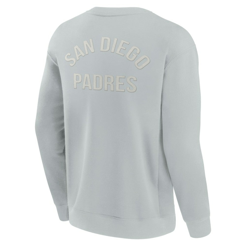 San Diego Padres Fanatics Unisex Super Soft Pullover Crew Sweatshirt - Gray - Fanatics Online