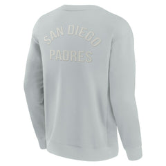 San Diego Padres Fanatics Unisex Super Soft Pullover Crew Sweatshirt - Gray - Fanatics Online