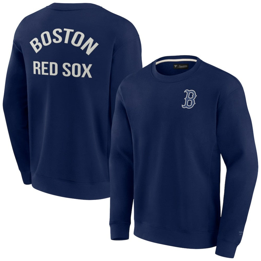Boston Red Sox Fanatics Unisex Super Soft Pullover Crew Sweatshirt - Navy - Fanatics Lifestyle