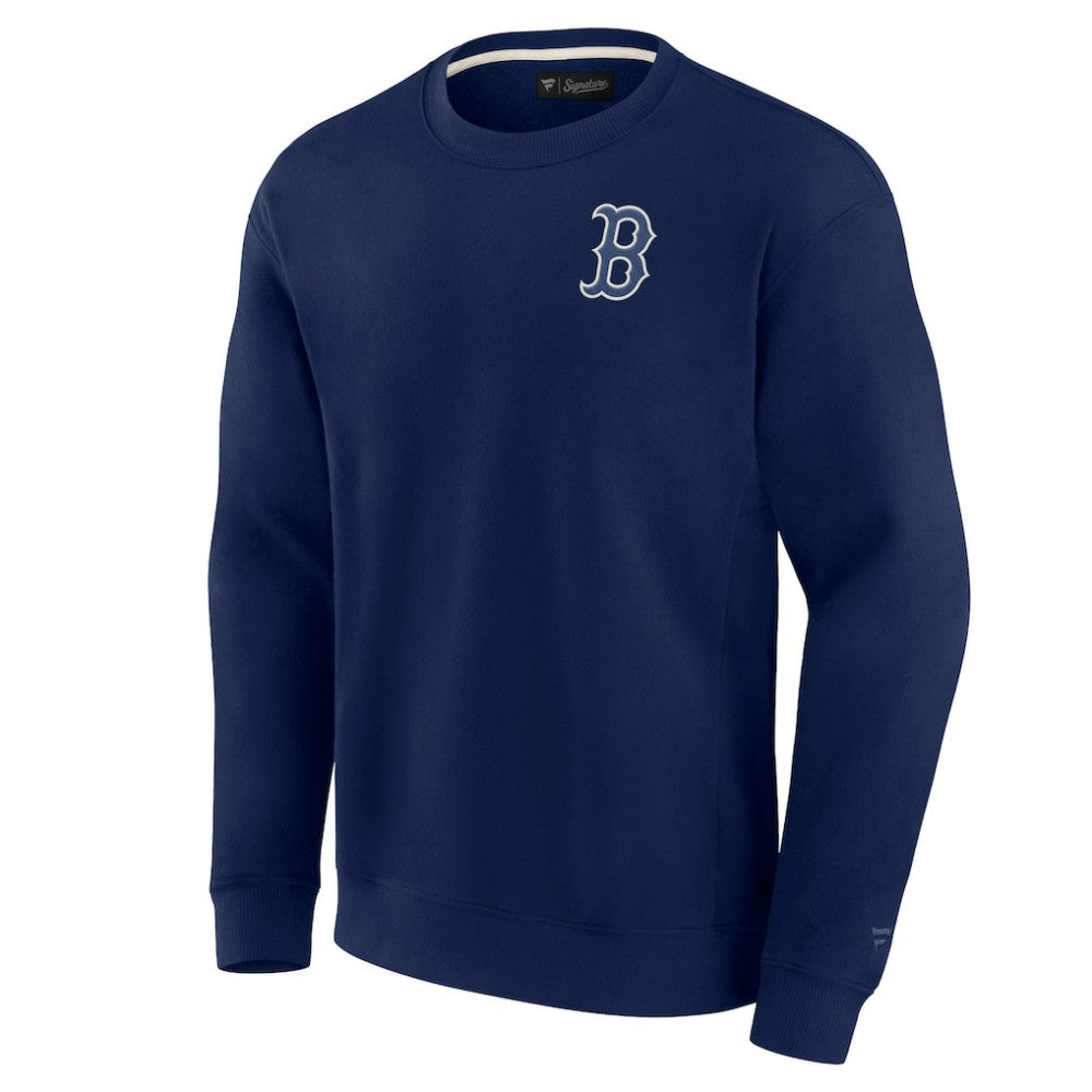 Boston Red Sox Fanatics Unisex Super Soft Pullover Crew Sweatshirt - Navy - Fanatics Lifestyle