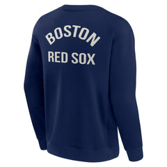 Boston Red Sox Fanatics Unisex Super Soft Pullover Crew Sweatshirt - Navy - Fanatics Lifestyle