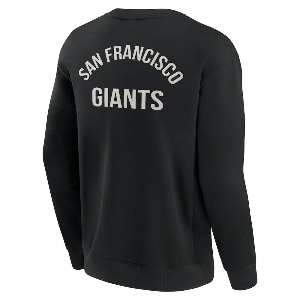 San Francisco Giants Fanatics Unisex Super Soft Pullover Crew Sweatshirt - Black - Fanatics Discount
