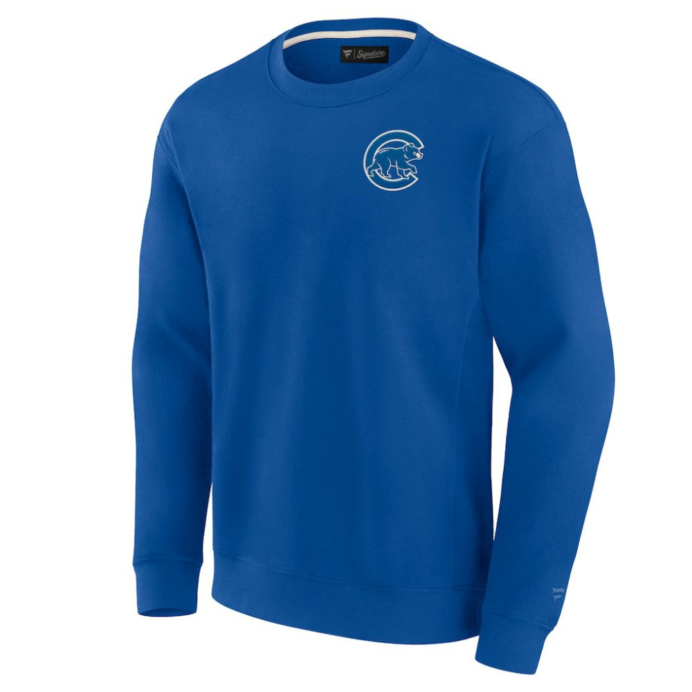 Chicago Cubs Fanatics Unisex Super Soft Pullover Crew Sweatshirt - Royal - Fanatics Lifestyle