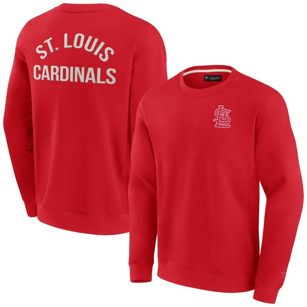 St. Louis Cardinals Fanatics Unisex Super Soft Pullover Crew Sweatshirt - Red - Fanatics Lifestyle