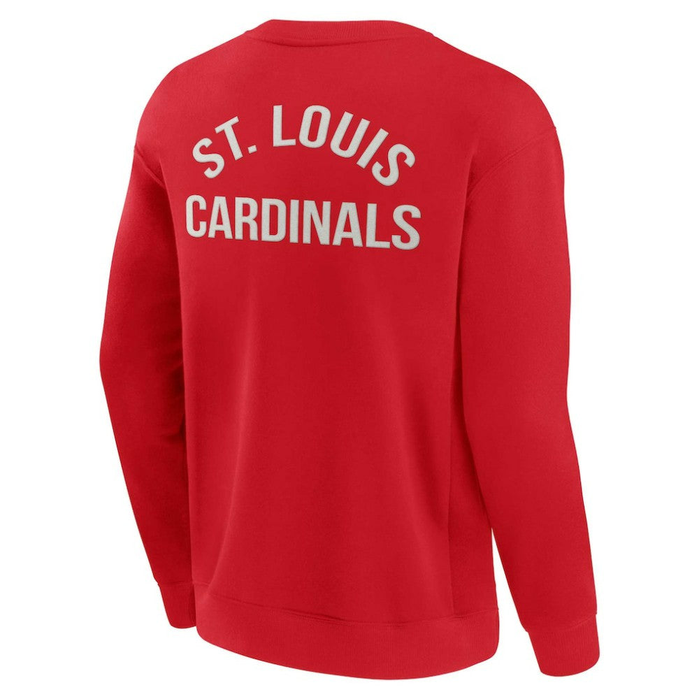 St. Louis Cardinals Fanatics Unisex Super Soft Pullover Crew Sweatshirt - Red - Fanatics Lifestyle