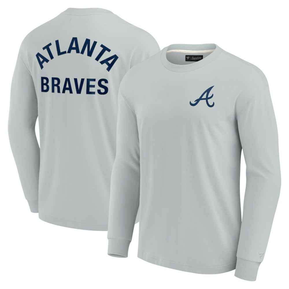 Atlanta Braves Fanatics Unisex Elements Super Soft Long Sleeve T-Shirt - Gray - Fanatics on Sale