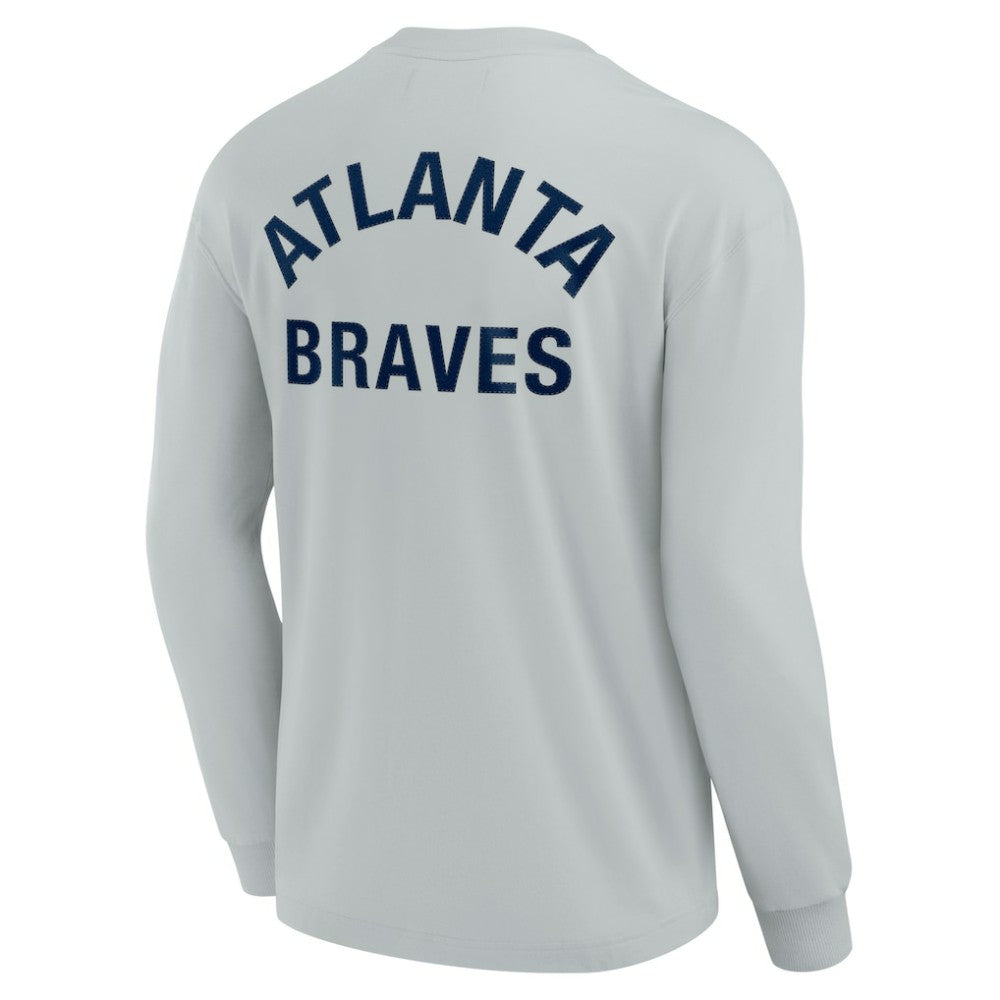 Atlanta Braves Fanatics Unisex Elements Super Soft Long Sleeve T-Shirt - Gray - Fanatics on Sale