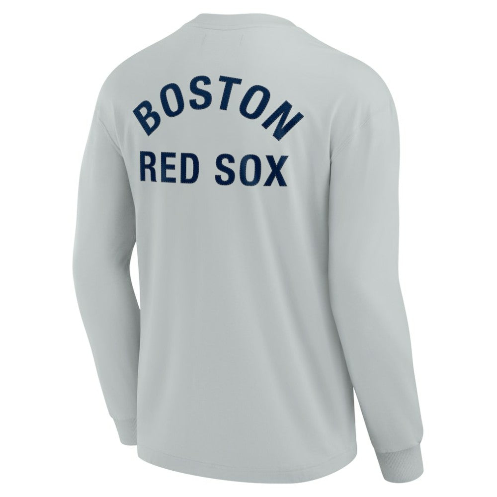 Boston Red Sox Fanatics Unisex Elements Super Soft Long Sleeve T-Shirt - Gray - Fanatics Sale