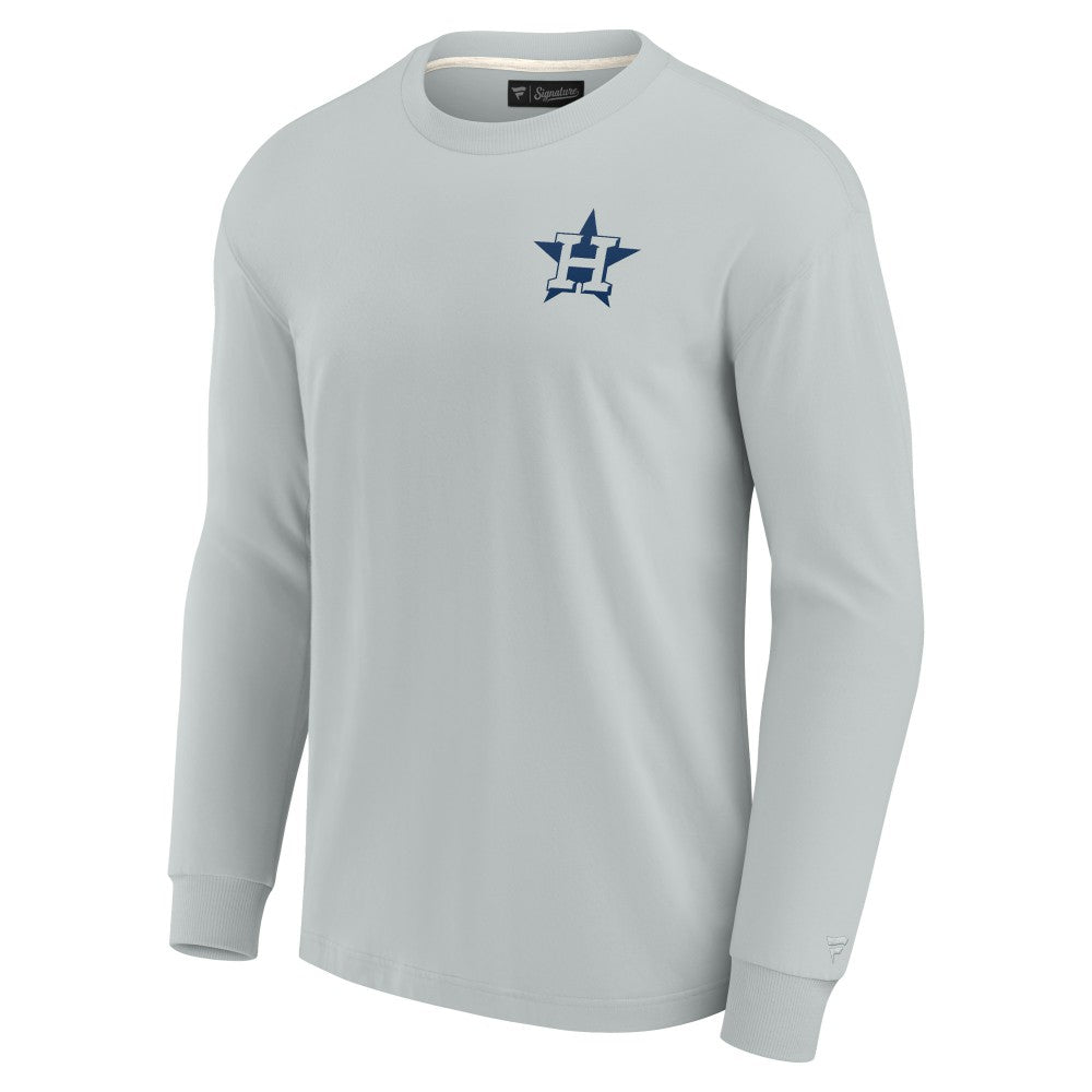 Houston Astros Fanatics Unisex Elements Super Soft Long Sleeve T-Shirt - Gray - Fanatics Sale