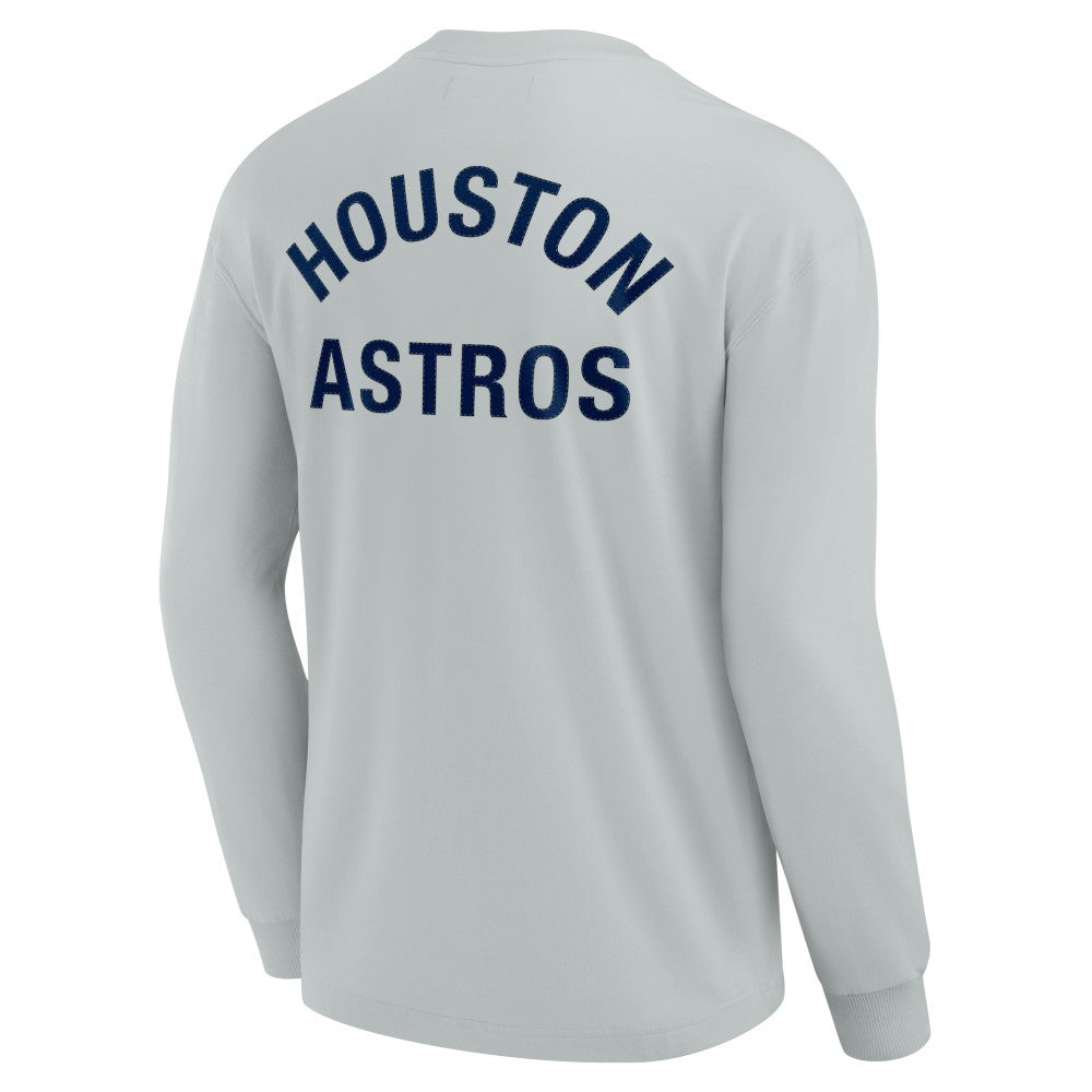 Houston Astros Fanatics Unisex Elements Super Soft Long Sleeve T-Shirt - Gray - Fanatics Sale