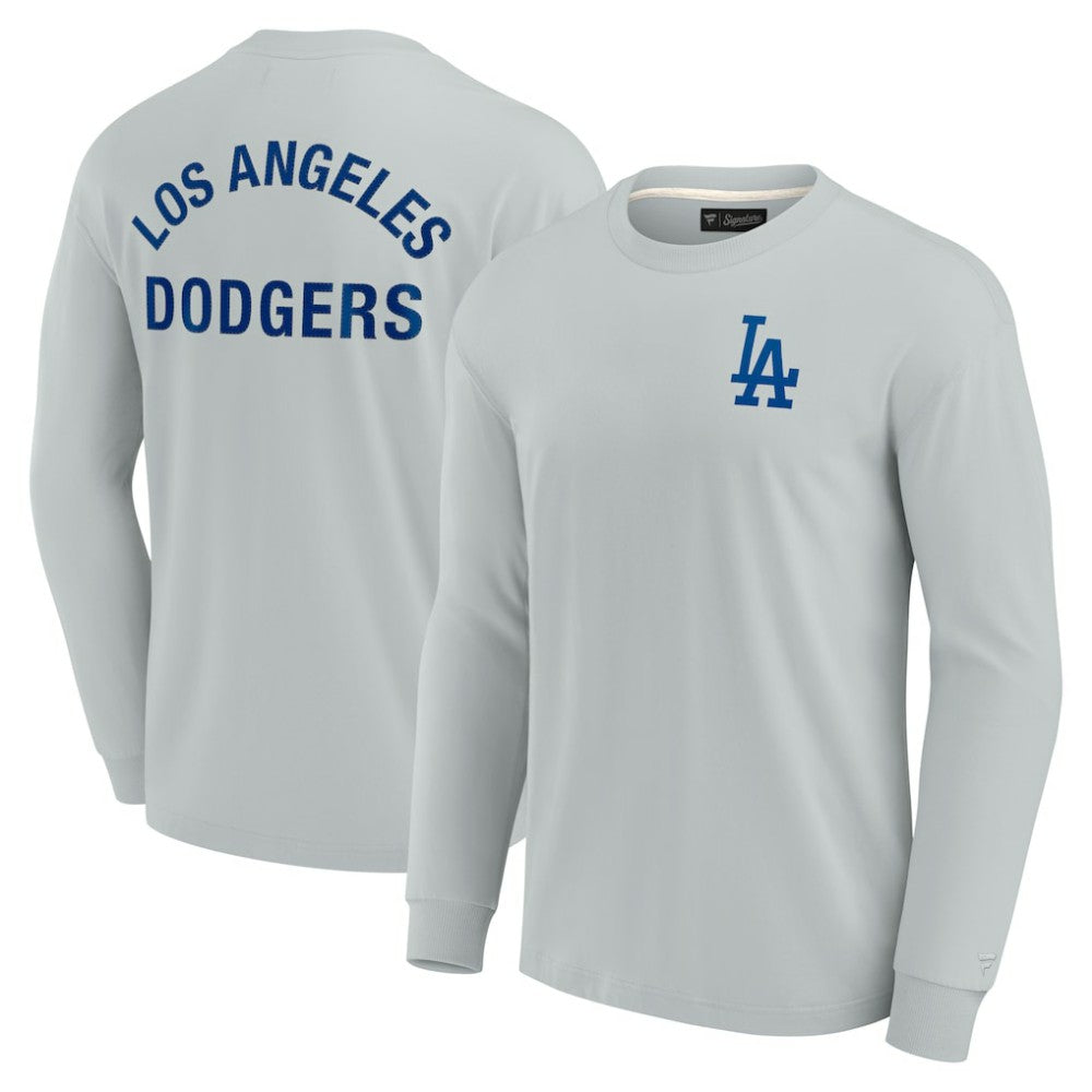 Los Angeles Dodgers Fanatics Unisex Elements Super Soft Long Sleeve T-Shirt - Gray - Fanatics Online