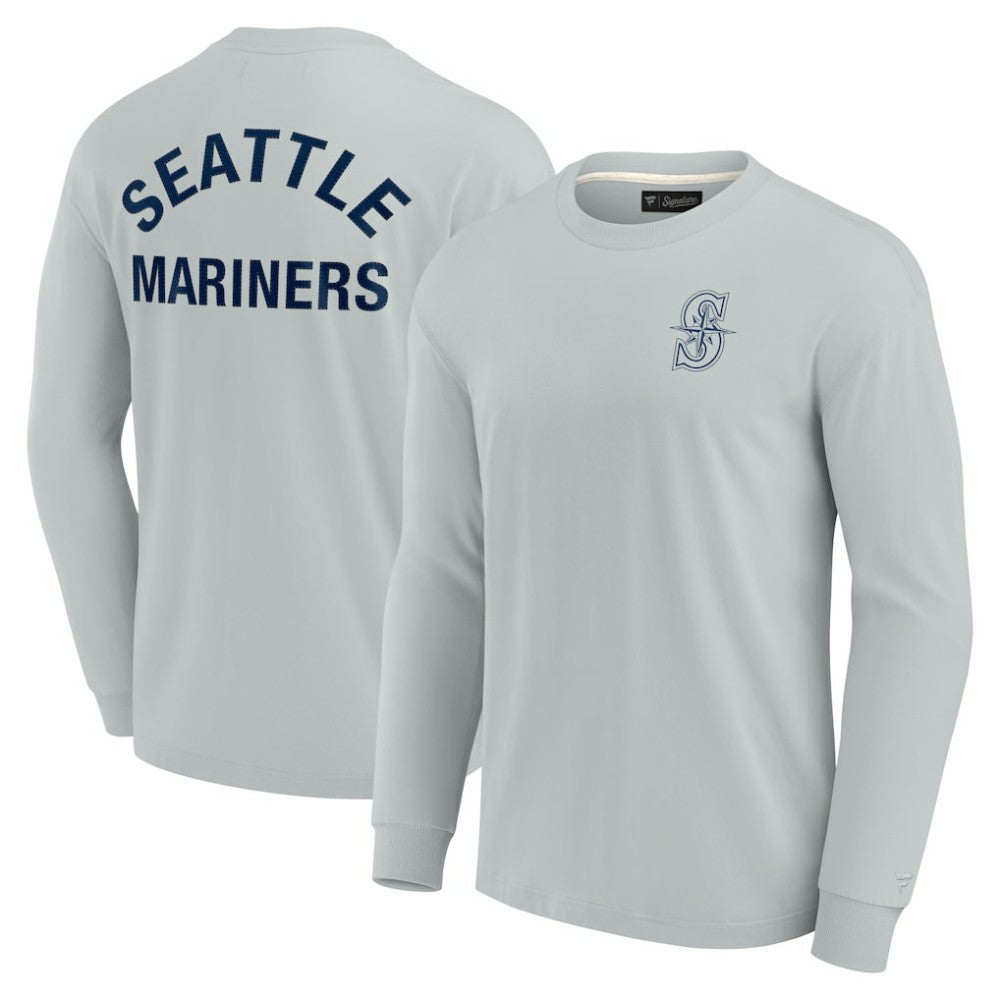 Seattle Mariners Fanatics Unisex Elements Super Soft Long Sleeve T-Shirt - Gray - Fanatics Lifestyle