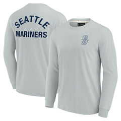 Seattle Mariners Fanatics Unisex Elements Super Soft Long Sleeve T-Shirt - Gray - Fanatics Lifestyle