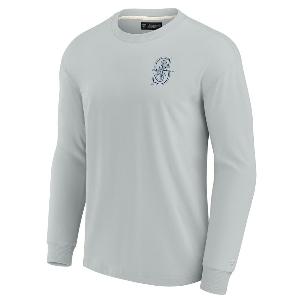 Seattle Mariners Fanatics Unisex Elements Super Soft Long Sleeve T-Shirt - Gray - Fanatics Lifestyle