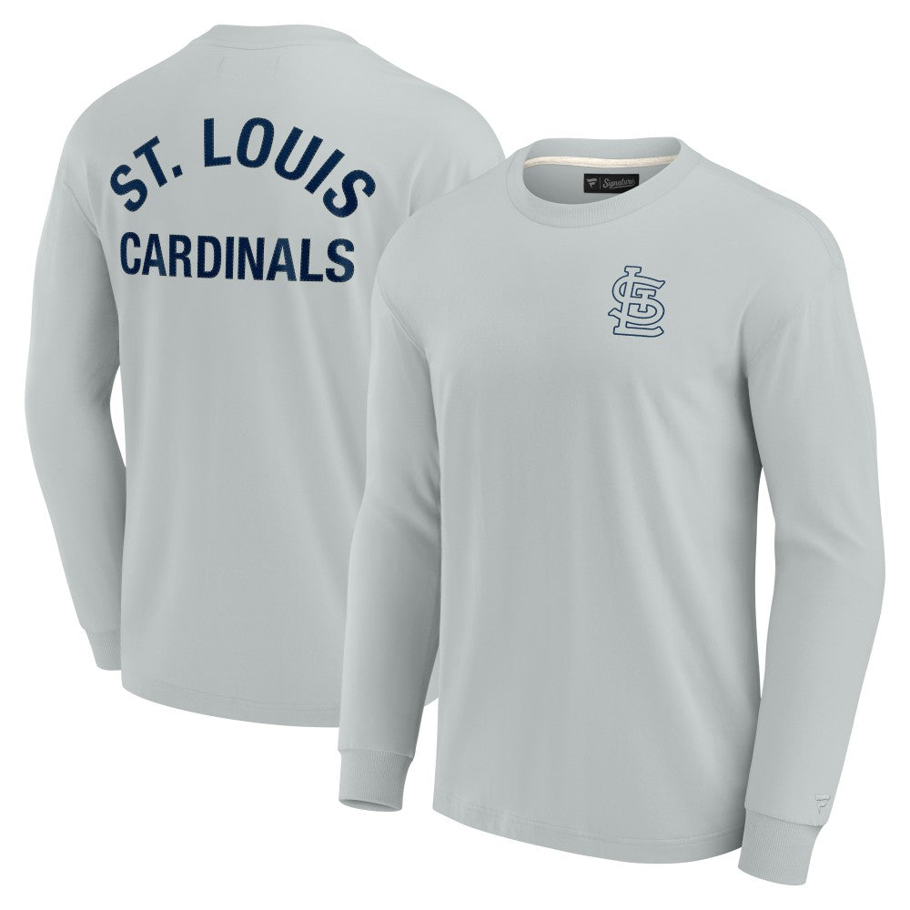 St. Louis Cardinals Fanatics Unisex Elements Super Soft Long Sleeve T-Shirt - Gray - Fanatics Online