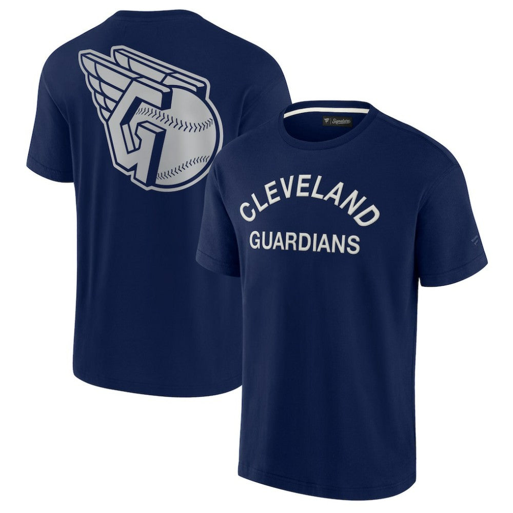 Cleveland Guardians Fanatics Unisex Elements Super Soft Short Sleeve T-Shirt - Navy - Fanatics Discount