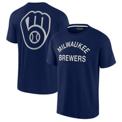 Milwaukee Brewers Fanatics Unisex Elements Super Soft Short Sleeve T-Shirt - Navy - Fanatics Sale