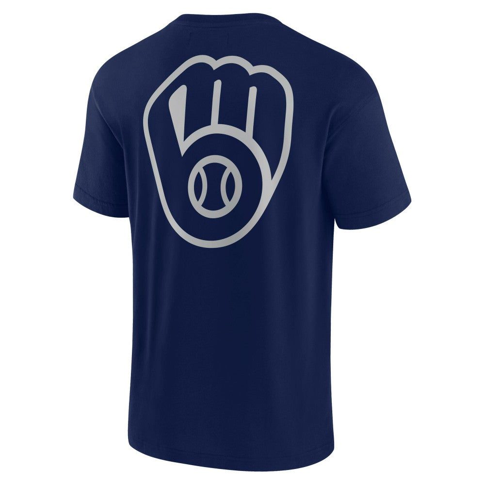 Milwaukee Brewers Fanatics Unisex Elements Super Soft Short Sleeve T-Shirt - Navy - Fanatics Sale