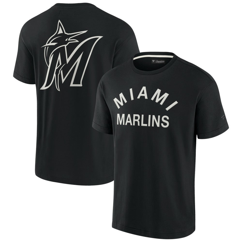 Miami Marlins Fanatics Unisex Elements Super Soft Short Sleeve T-Shirt - Black - Fanatics Sale