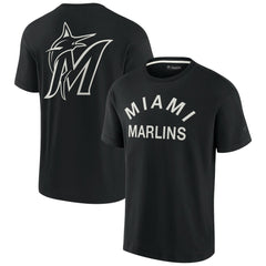 Miami Marlins Fanatics Unisex Elements Super Soft Short Sleeve T-Shirt - Black - Fanatics Sale