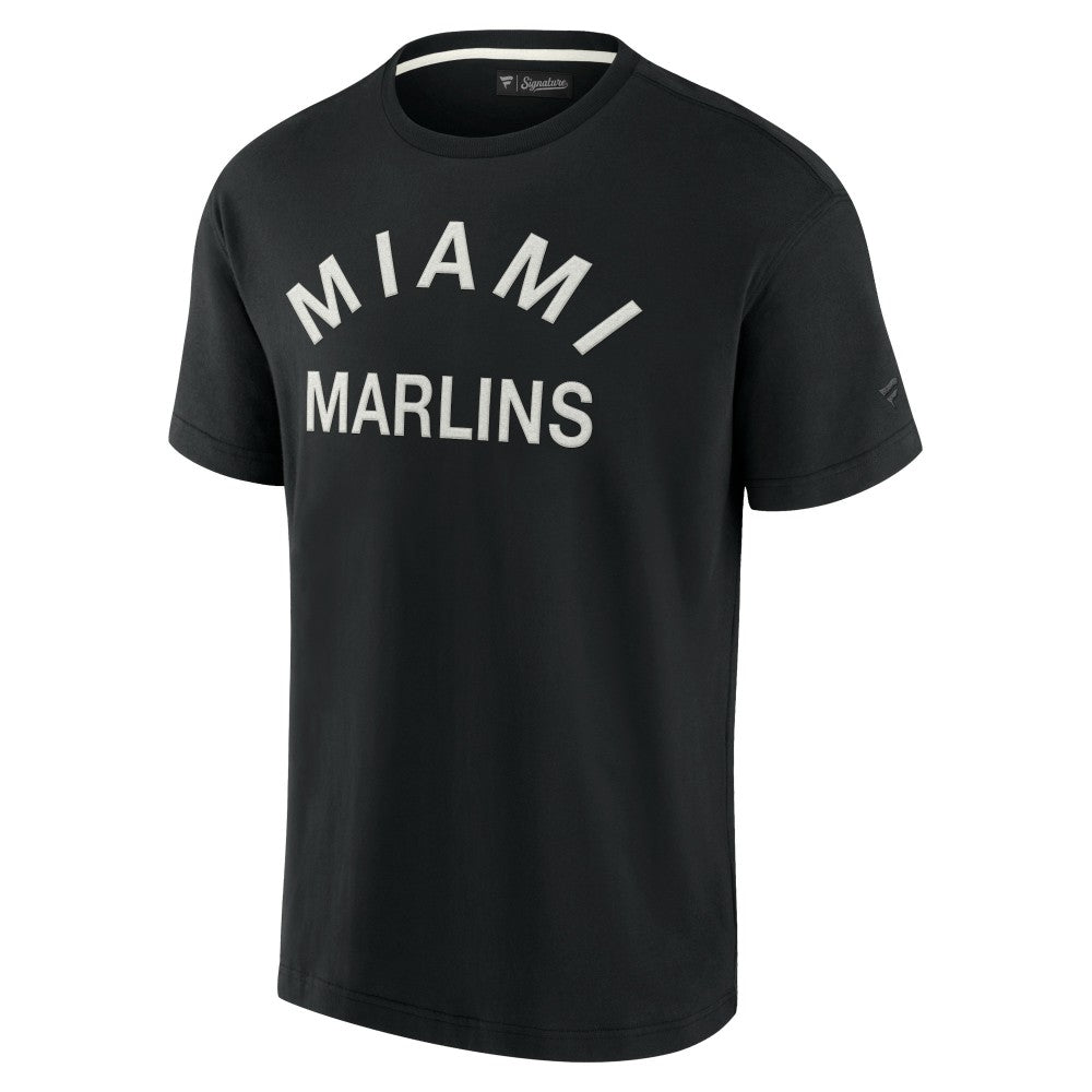 Miami Marlins Fanatics Unisex Elements Super Soft Short Sleeve T-Shirt - Black - Fanatics Sale