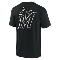 Miami Marlins Fanatics Unisex Elements Super Soft Short Sleeve T-Shirt - Black - Fanatics Sale