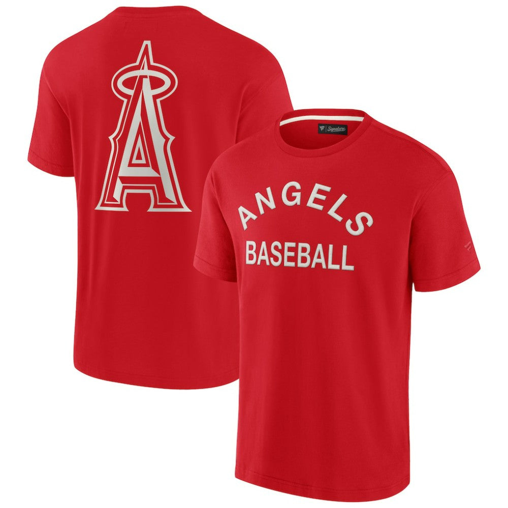 Los Angeles Angels Fanatics Unisex Elements Super Soft Short Sleeve T-Shirt - Red - Fanatics Discount