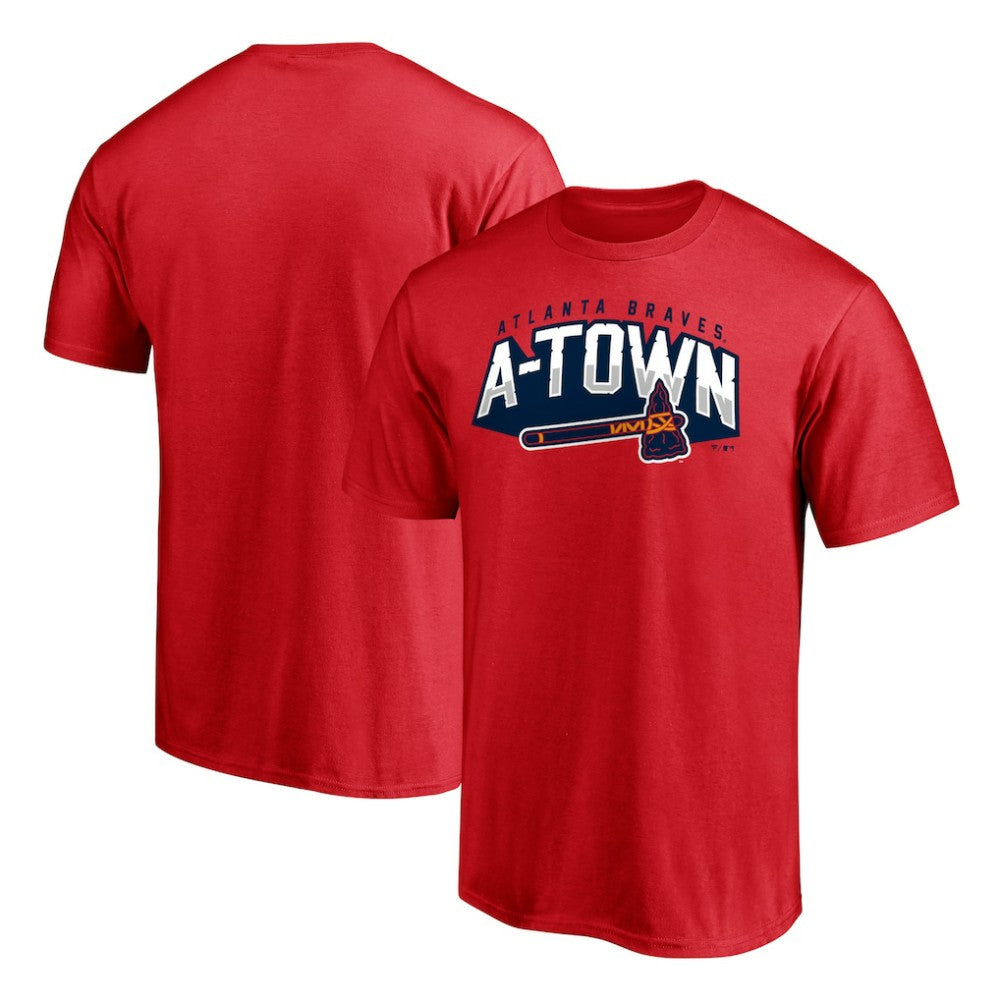 Atlanta Braves Hometown Collection Paint The Black T-Shirt - Red - MLB Sale