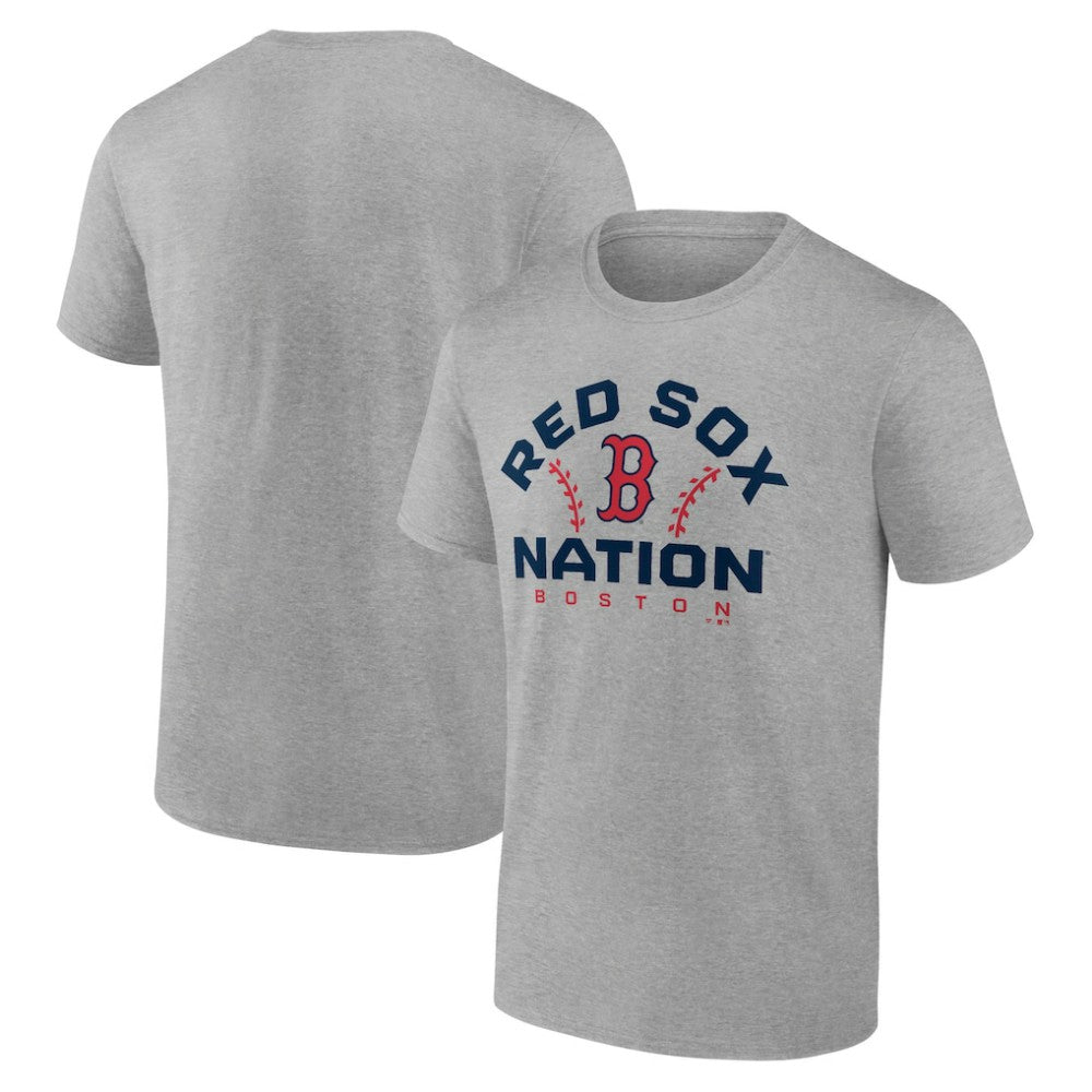 Boston Red Sox Team Go For Two T-Shirt - Heather Gray - MLB Lifestyle