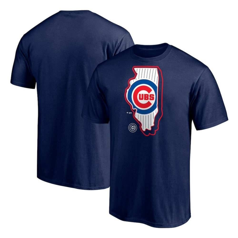 Chicago Cubs Paint the Black State T-Shirt - Navy - MLB Sale