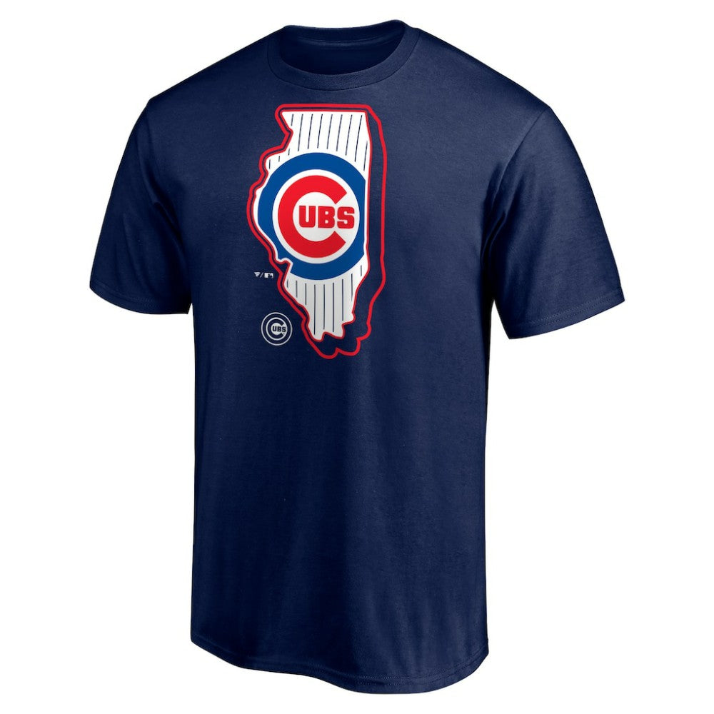 Chicago Cubs Paint the Black State T-Shirt - Navy - MLB Sale