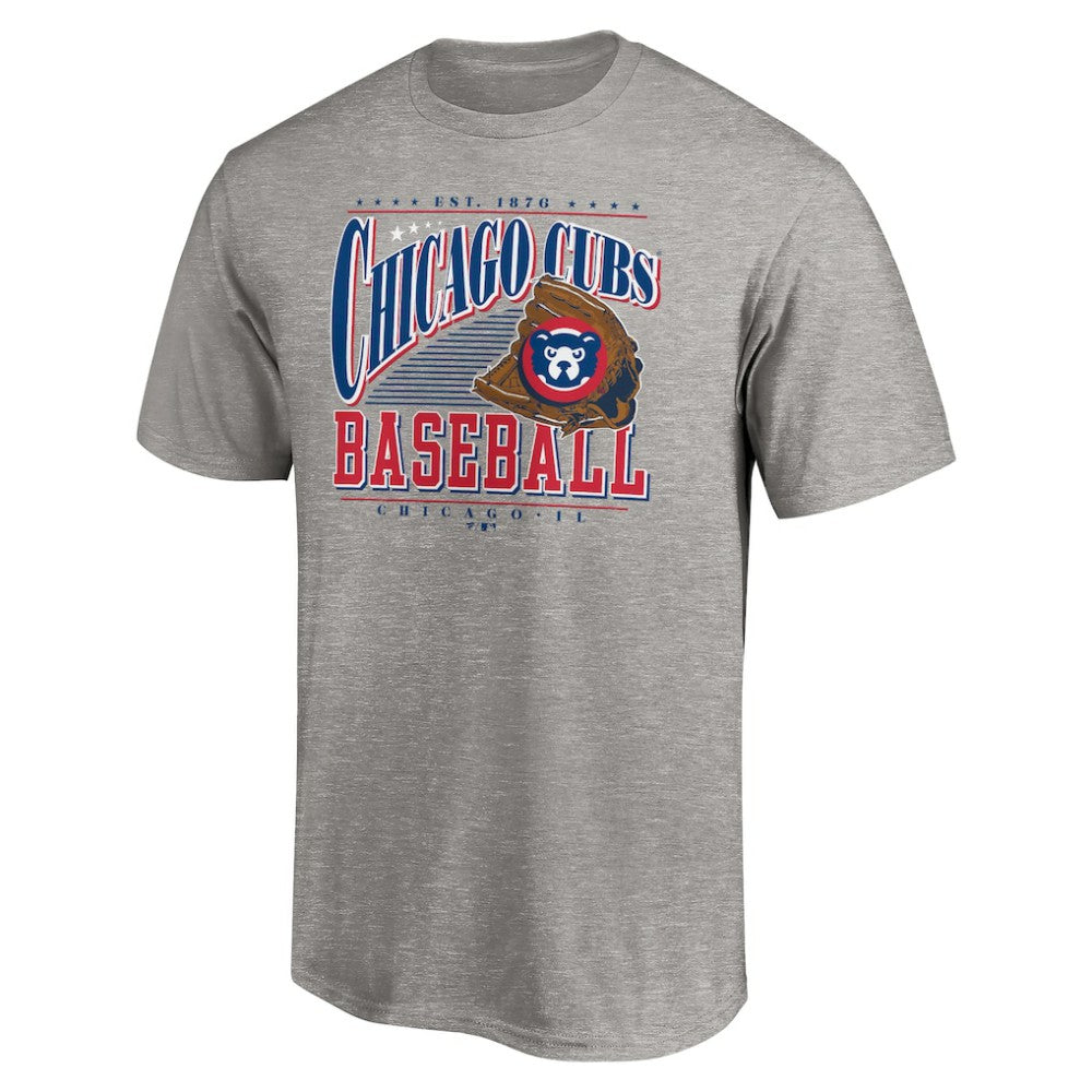 Chicago Cubs Cooperstown Collection Winning Time T-Shirt - Heather Gray - MLB Discount