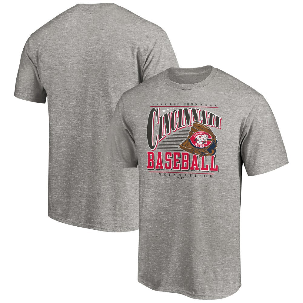 Cincinnati Reds Cooperstown Collection Winning Time T-Shirt - Heather Gray - MLB Lifestyle