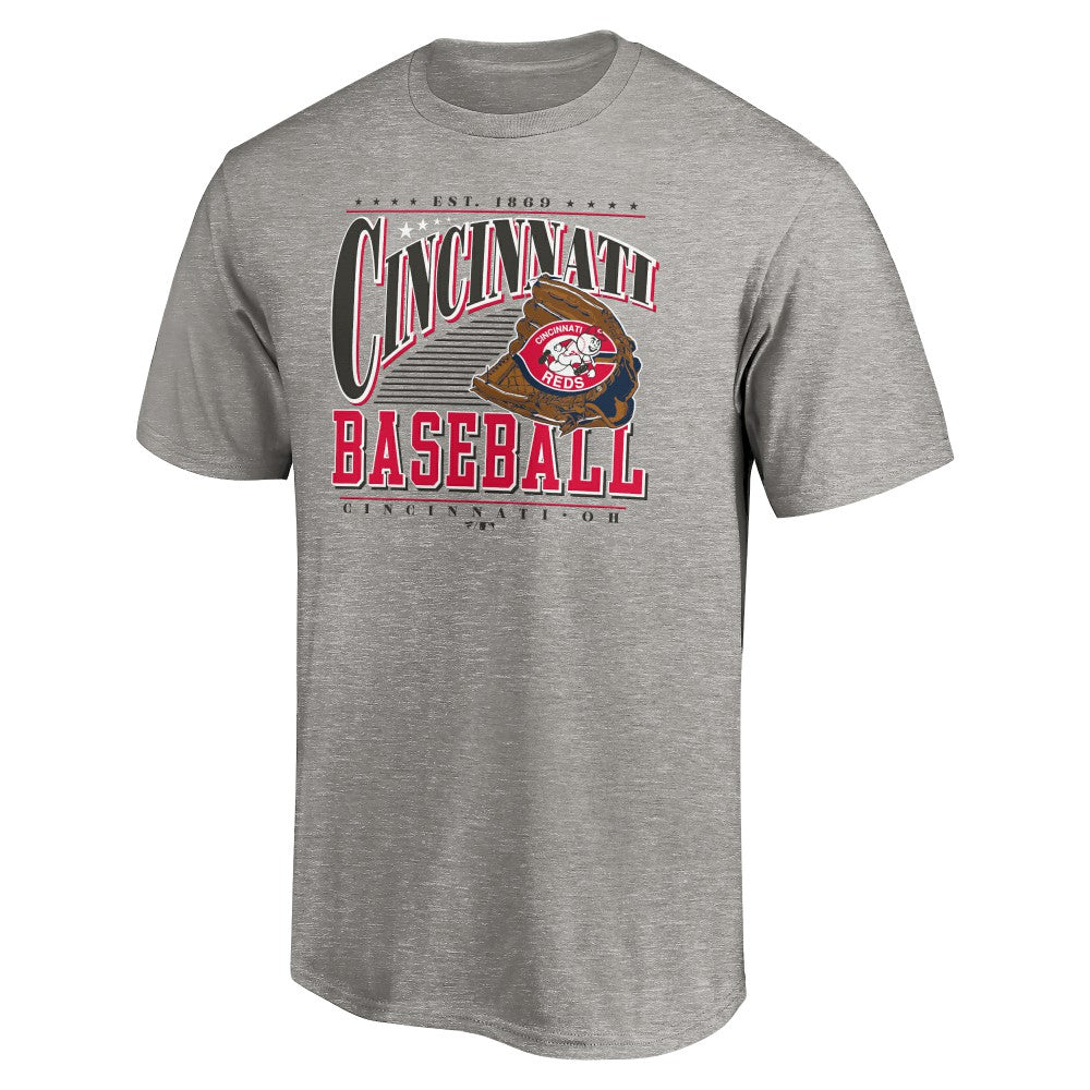 Cincinnati Reds Cooperstown Collection Winning Time T-Shirt - Heather Gray - MLB Lifestyle